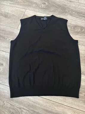 The men’s store Bloomingdale’s Classic Black V-Neck Men's Sweater Vest